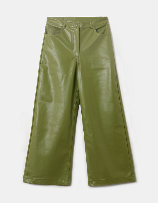 TALLY WEiJL, Grüne High Waist Flare Trousers for Women