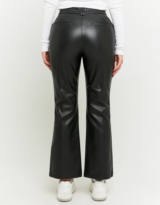 TALLY WEiJL, Schwarze Flare Hose aus Kunstleder for Women