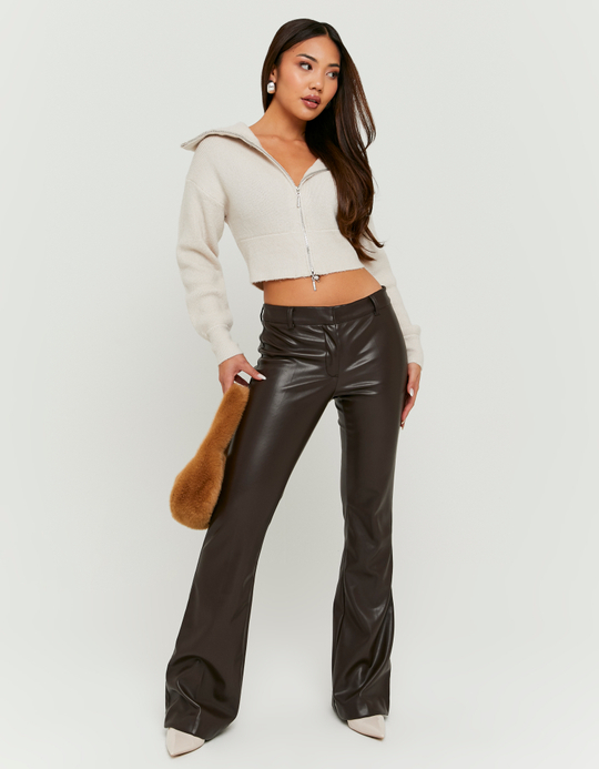 TALLY WEiJL, Brown Mid Waist Flare Trouser for Women
