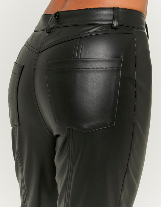 TALLY WEiJL, Pantalon droit en similicuir noir for Women