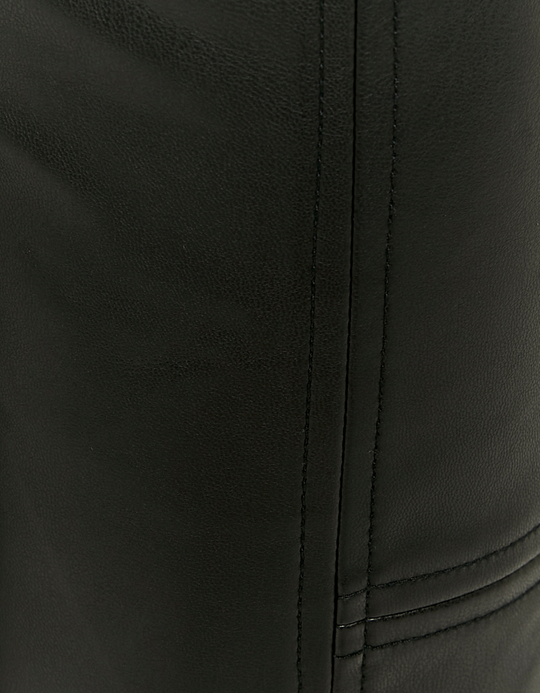 TALLY WEiJL, Pantalon droit en similicuir noir for Women