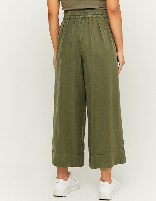 TALLY WEiJL, Pantalon Culotte Vert Avec Nœud for Women