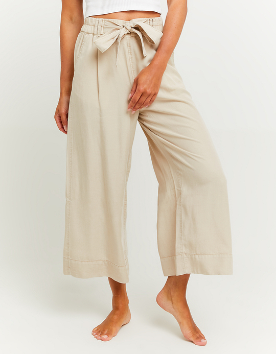 TALLY WEiJL, Παντελόνι Μπεζ με ελαστική μέση for Women