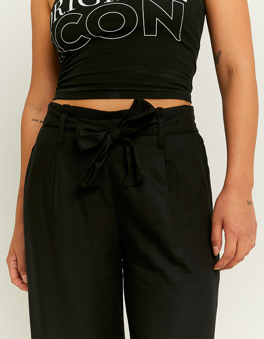 TALLY WEiJL, Pantalon Culotte Noir Avec Nœud for Women