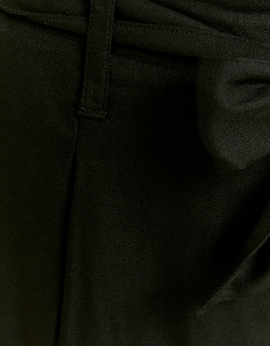 TALLY WEiJL, Pantalon Culotte Noir Avec Nœud for Women