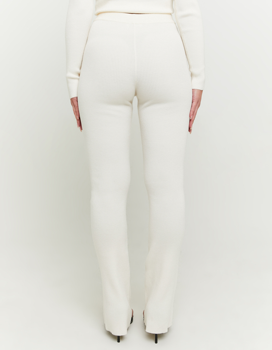 TALLY WEiJL, Beige Strick Skinny Flare Hose for Women