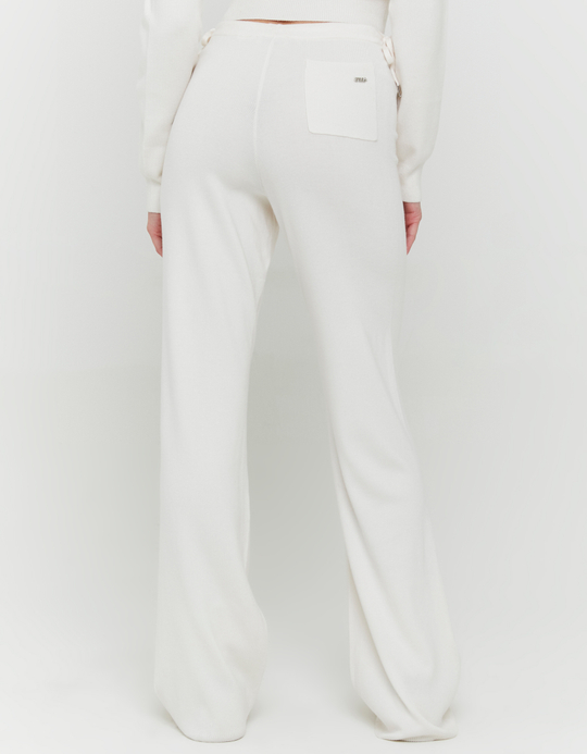 TALLY WEiJL, White Knit Trousers for Women