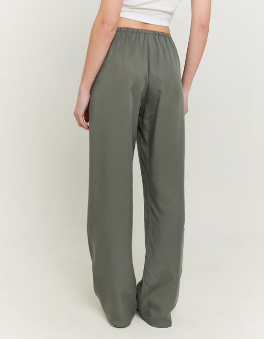 TALLY WEiJL, Pantaloni Wide Leg Kaki con Coulisse for Women