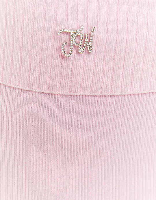 TALLY WEiJL, Pink Skinny Flare Knitted Trousers for Women