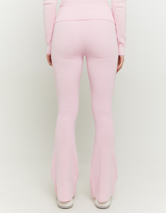 TALLY WEiJL, Pink Skinny Flare Knitted Trousers for Women
