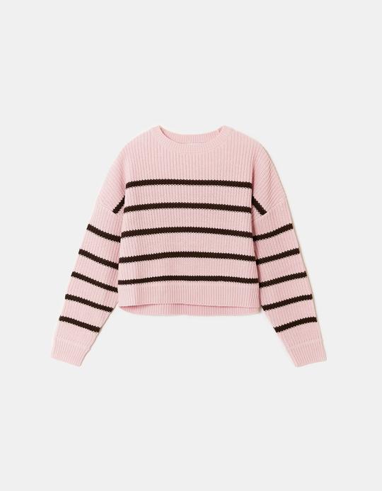 TALLY WEiJL, Pink Striped Knitted Jumper for Women