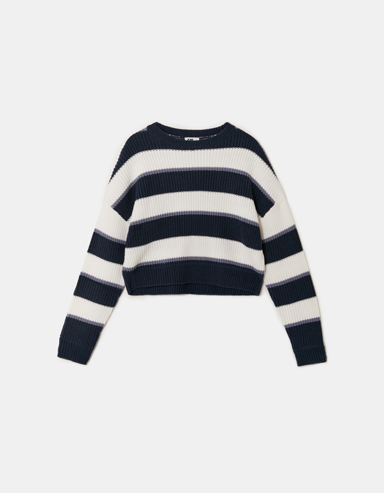 TALLY WEiJL, Blue Striped Knitted Jumper for Women