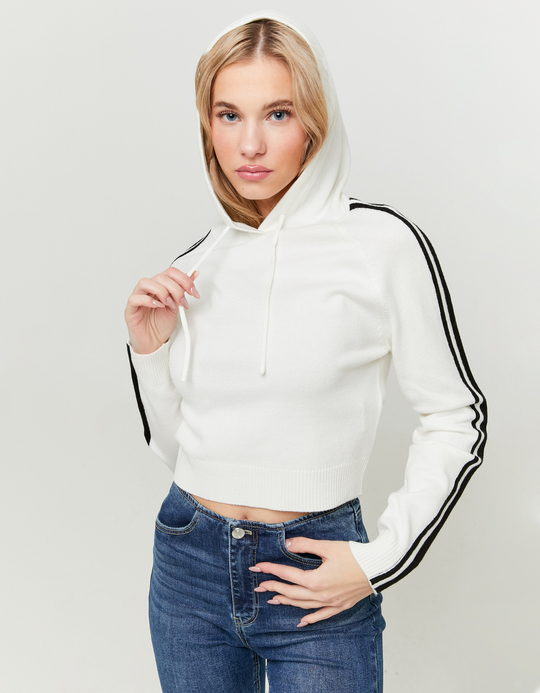 TALLY WEiJL, Weisser Pullover mit Streifen for Women