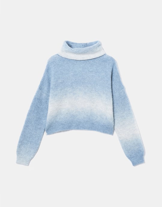 TALLY WEiJL, Blauer kurzer Batik Pullover for Women