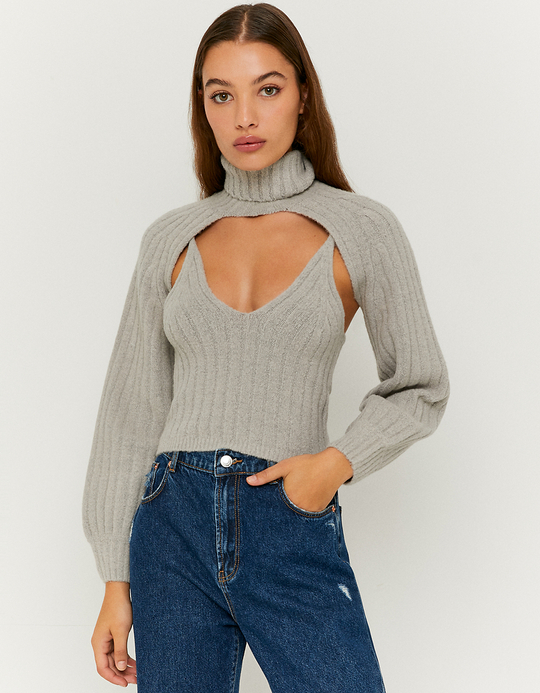 TALLY WEiJL, Maglione Corto con Collo Alto for Women