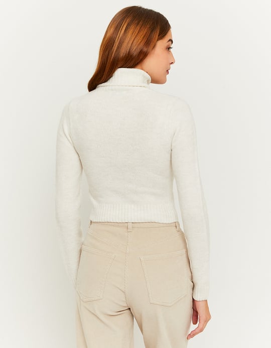 TALLY WEiJL, Maglione Dolcevita Corto Bianco for Women