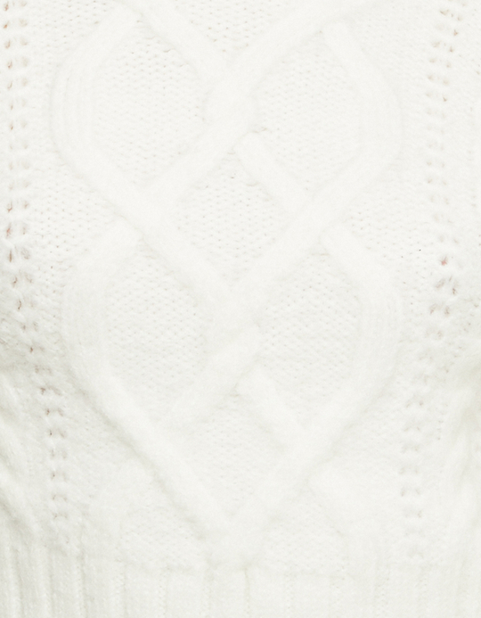 TALLY WEiJL, Pull Blanc en Maille Torsadée for Women