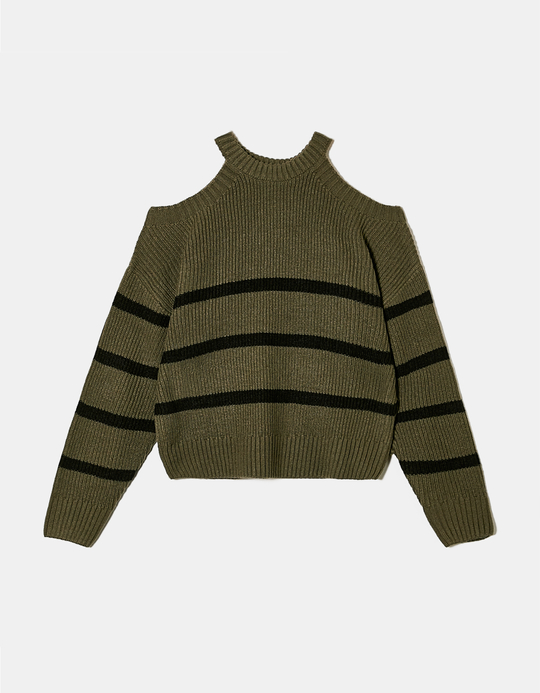 TALLY WEiJL, Striped Jumper with Shoulder Cut Outs for Women