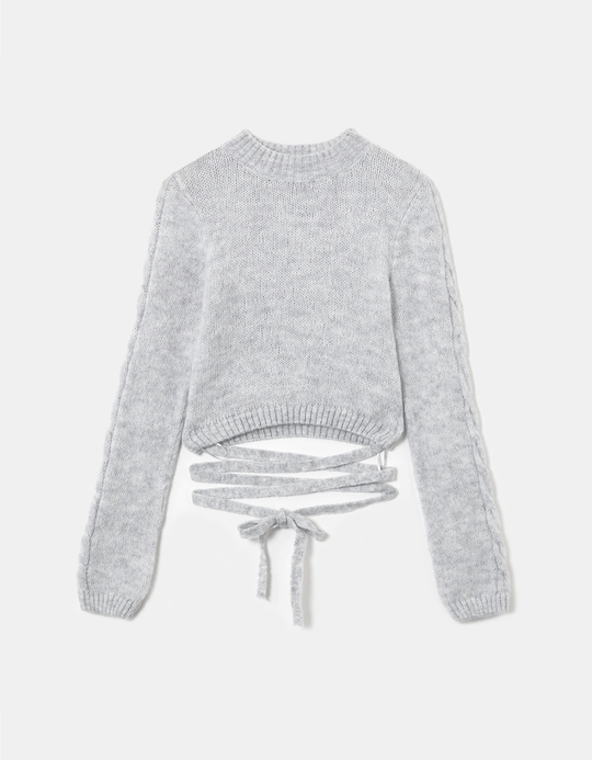 TALLY WEiJL, Grey  Cropped Roll neck Jumper for Women