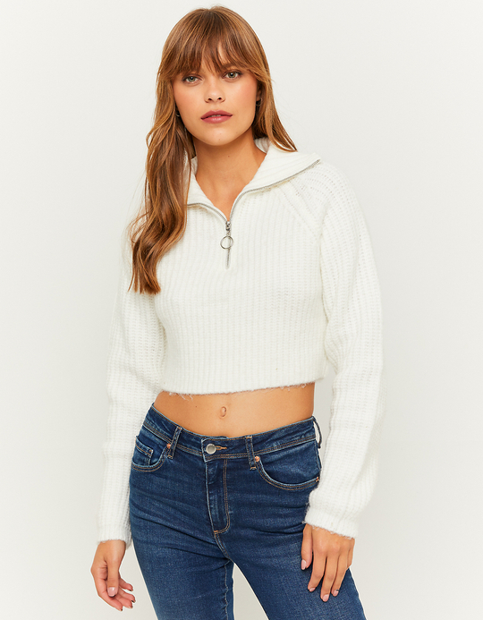 TALLY WEiJL, Pull court Blanc for Women