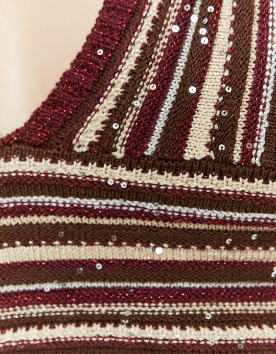 TALLY WEiJL, Knit Crop Top with Sequins for Women