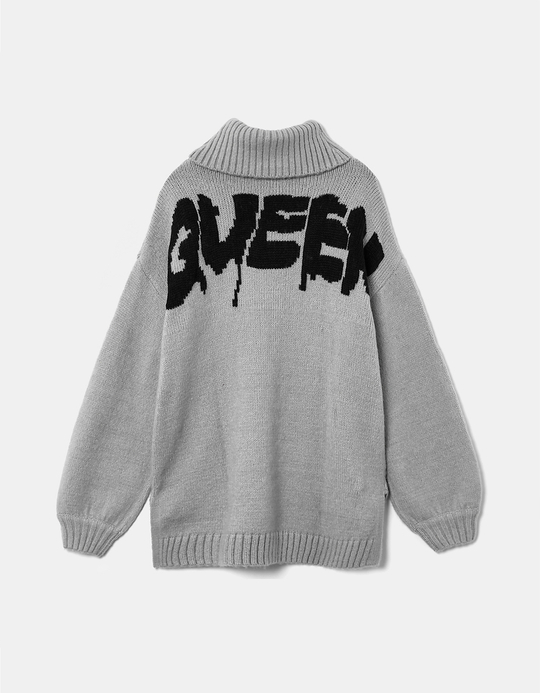 TALLY WEiJL, Pull Imprimé Oversize Gris for Women
