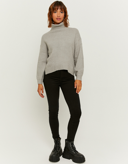 TALLY WEiJL, Pull Imprimé Oversize Gris for Women