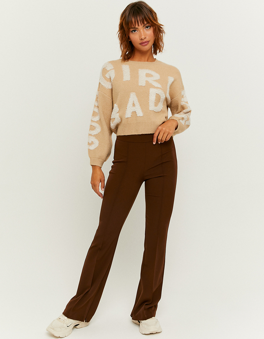 TALLY WEiJL, Maglione Oversize Fantasia Beige for Women