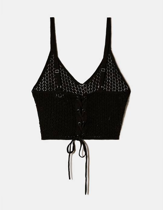 TALLY WEiJL, Bralette in Maglia Nera for Women