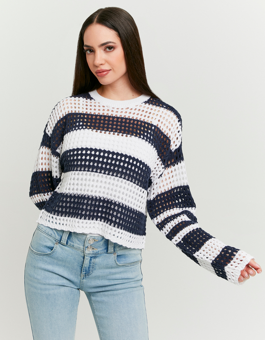 TALLY WEiJL, White Striped Pullover for Women