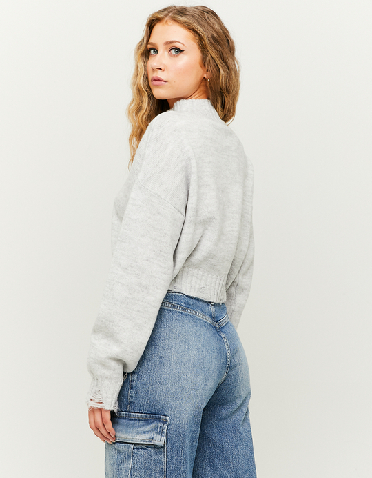 TALLY WEiJL, Szary sweter z przetarciami for Women