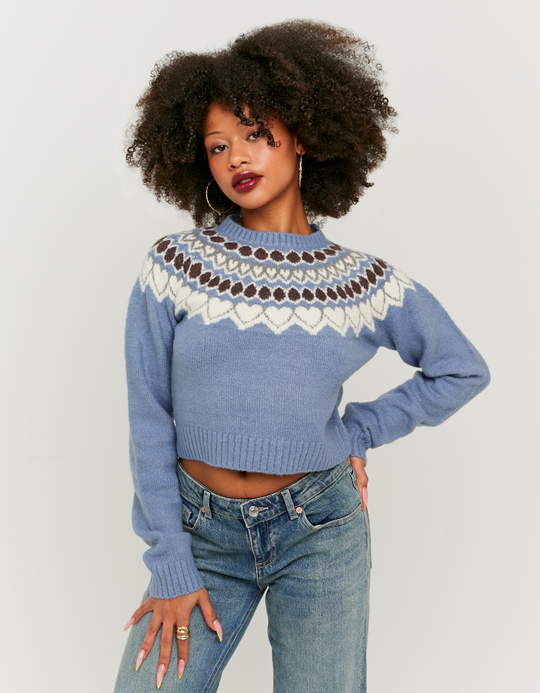 TALLY WEiJL, Blauer kurzer Pullover for Women