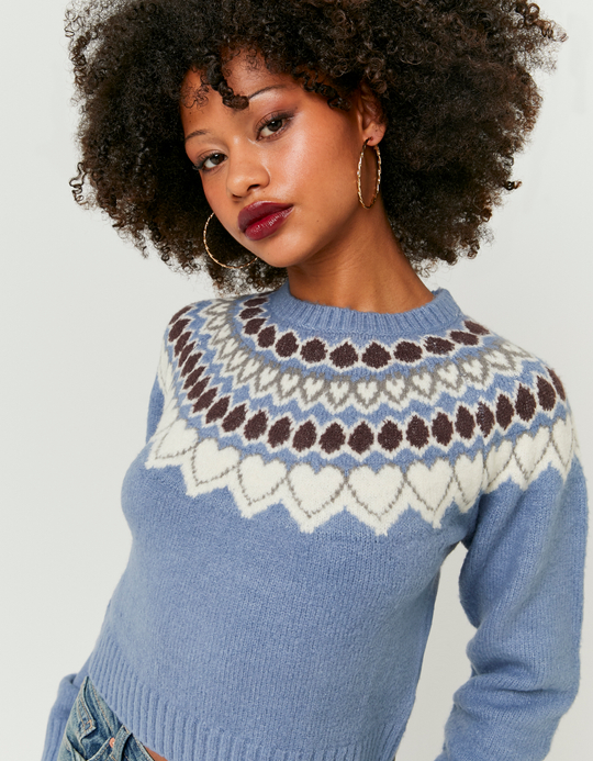 TALLY WEiJL, Blauer kurzer Pullover for Women