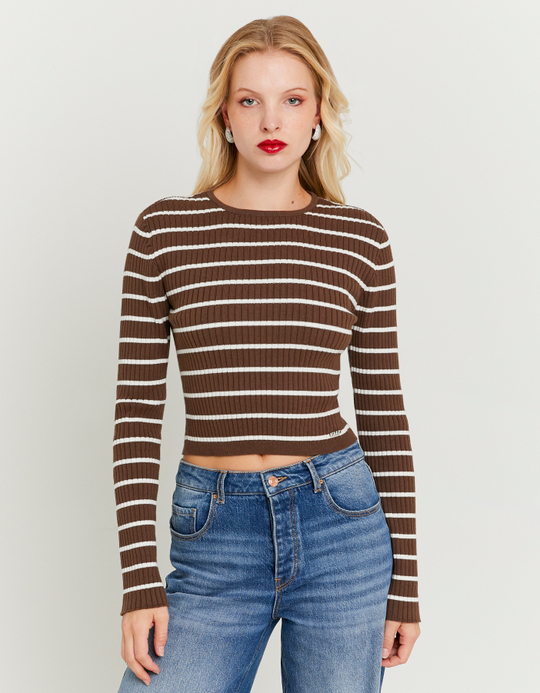 TALLY WEiJL, White Jumper with Detachable Strass Chain for Women