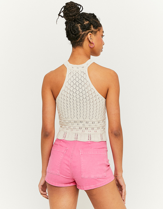 TALLY WEiJL, Embroidery Crochet Top for Women
