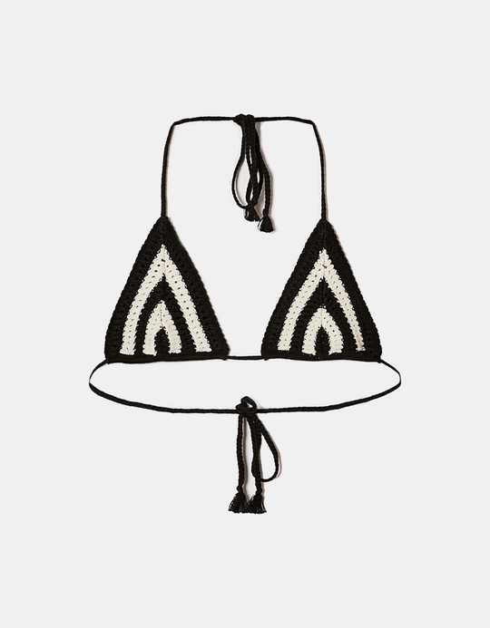 TALLY WEiJL, Gestricktes Pointelle Bikini Top mit Streifen for Women