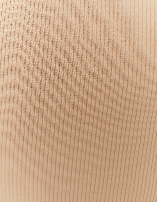 TALLY WEiJL, Crop Top In Maglia Beige for Women