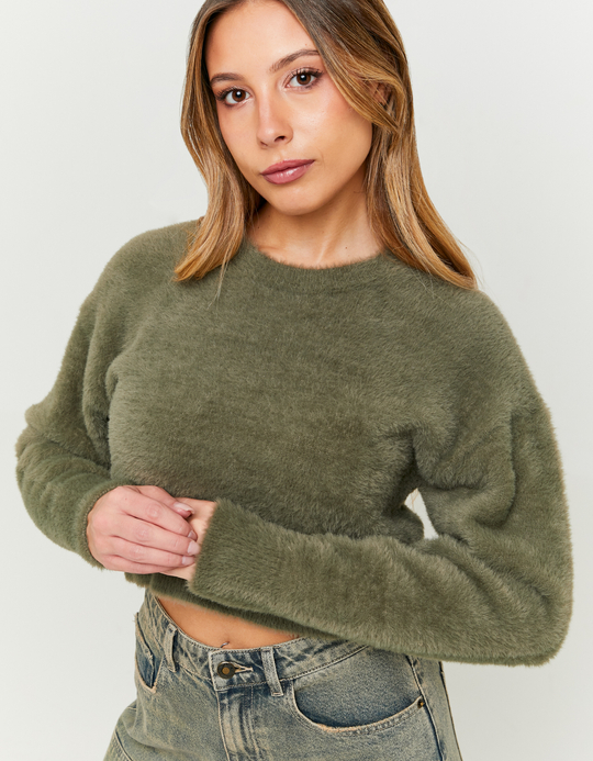 TALLY WEiJL, Khaki Soft Touch Jumper for Women