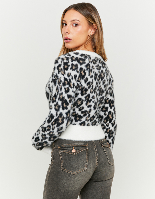 TALLY WEiJL, Leo Print Soft Touch Jumper for Women