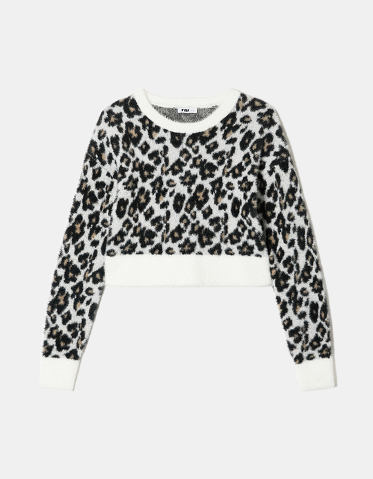 TALLY WEiJL, Leo Print Soft Touch Jumper for Women