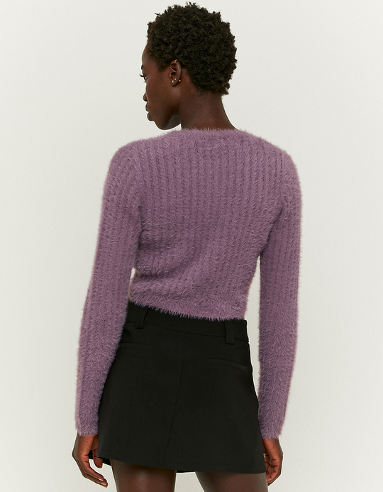 TALLY WEiJL, Purple  Soft touch Cropped Jumper for Women