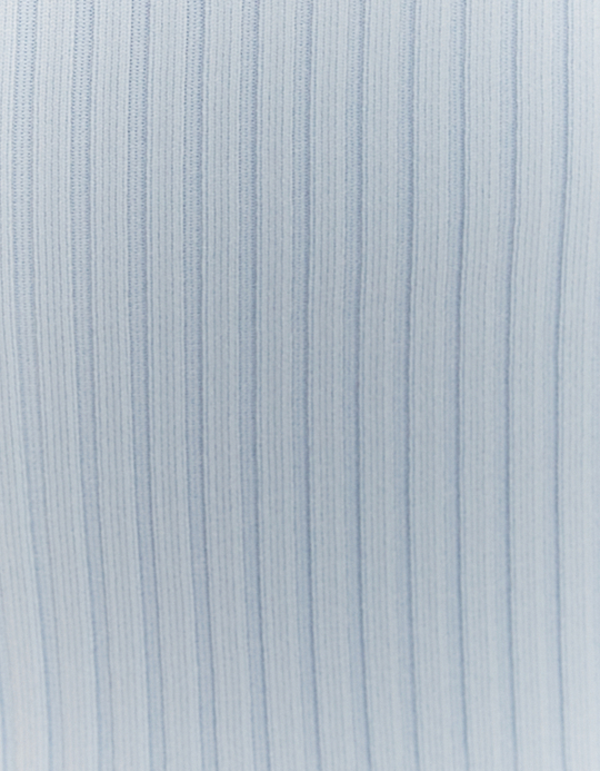 TALLY WEiJL, Hellblaues Ribbed Top for Women