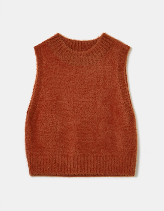 TALLY WEiJL, Knit Cropped Plain Top for Women