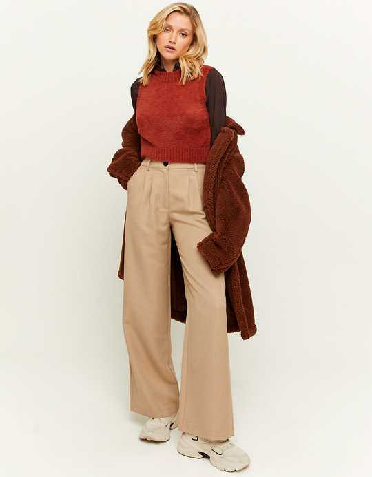 TALLY WEiJL, Knit Cropped Plain Top for Women