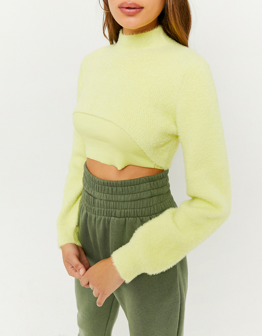 TALLY WEiJL, Gelber Ultra Cropped Pullover for Women