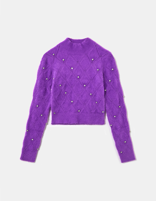TALLY WEiJL, Violetter kurzer Pullover for Women