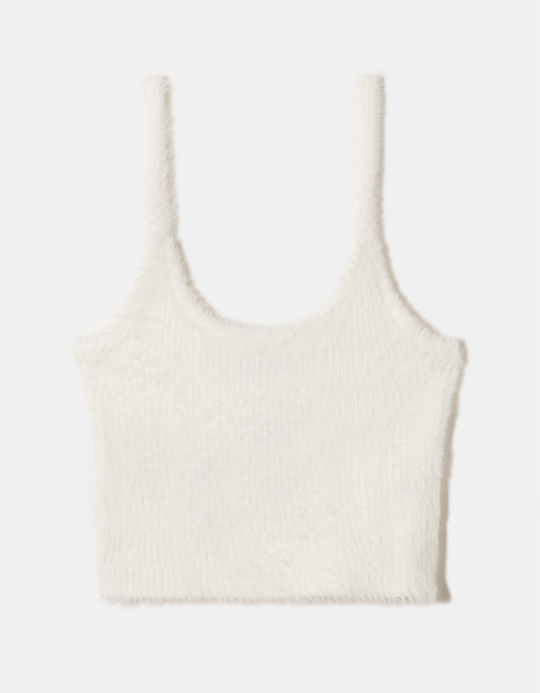 TALLY WEiJL, Top Corto Soft Touch Bianco for Women
