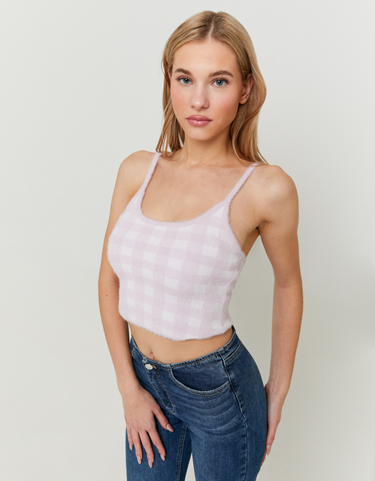 TALLY WEiJL, Pink Vichy Fluffy Bralet for Women