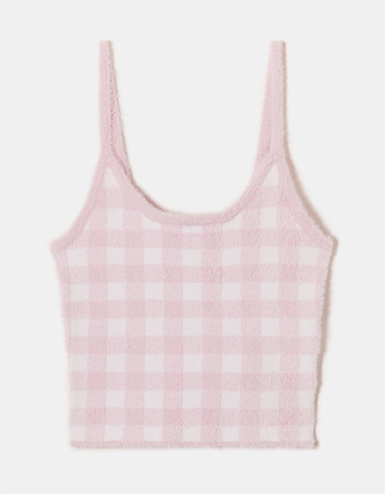 TALLY WEiJL, Brassière Vichy Rose Duveteuse for Women