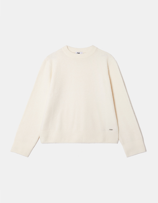 TALLY WEiJL, Pull blanc oversize en maille à col rond for Women